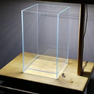 glass terrarium display box, handcrafted clear aquarium tank for plants, modern home decor (height 15 inch width 9 inch length 9 inch)(glass tank only)