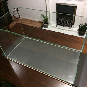 big size fish tank aqua habitat aquarium 40 litre,12x12x18 inches(colour may vary,)(glass tank only)